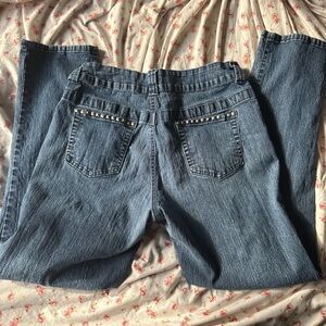 Y2K studded straight leg jeans